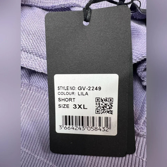 Avenue George V Paris Mens Drawstring Shorts Lila Rhinestone Skull Size 3XL - Picture 10 of 11